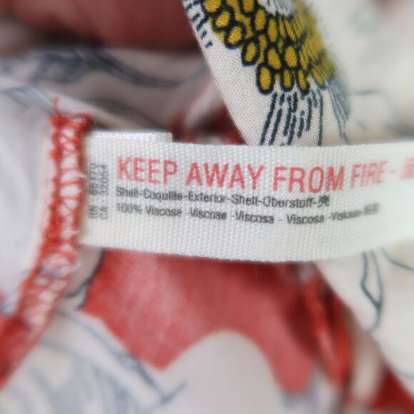 Free People Red and Cream Floral Midi Dress - Picture 6 of 8